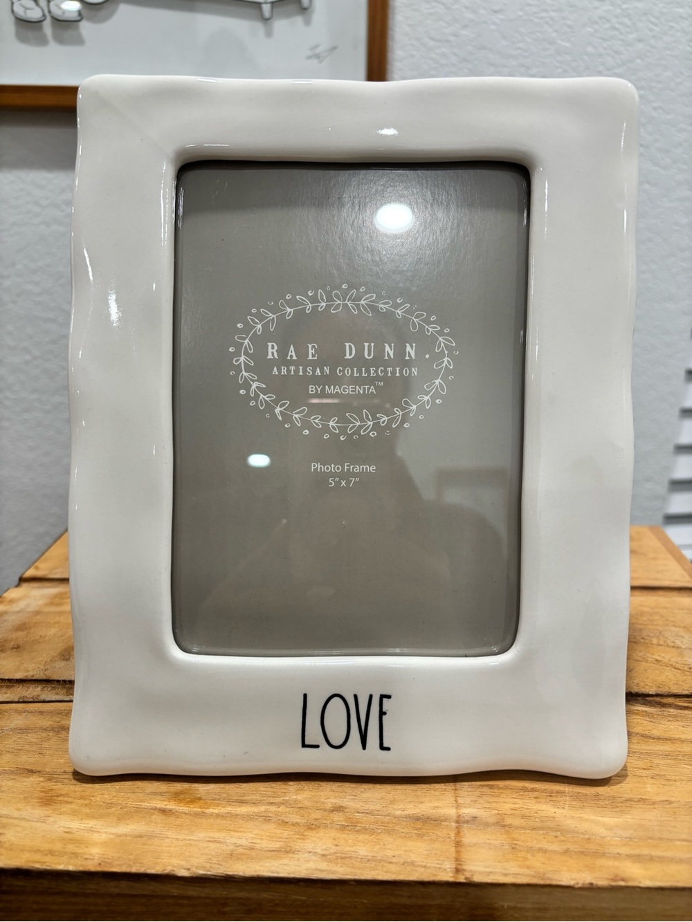 ✨ Rae Dunn Ceramic LOVE Photo Frame 5x7 White Artisan Collection by Magenta ✨